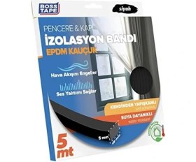 Resim Tape Epdm Kauçuk Pencere Kapı Izolasyon Bandı Siyah 5MMX15MMX5MT 