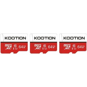 Resim Kootıon Mikro Sd 128 Gb 64 Gb 32 Gb Flash Bellek Kartı U1 Sınıf 10 Tf Kart Mini 64gbx3pcs 