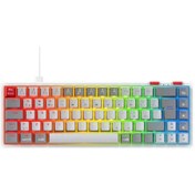Resim Rampage Yoru Mini Rgb Red Switch Mekanik Beyaz/gri Type-c Kablolu Gaming Klavye 
