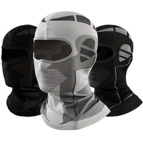 Resim Elmpaly Erkek Ve Kadın Tam Yüz Motosiklet Maskesi - Kışlık, Nefes Alabilir, Gri 