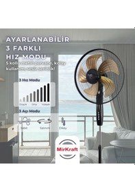 Resim Mirkraft Fs-m5018 18'' Dc Motor 5 Metal Kanatlı Ayaklı Vantilatör 