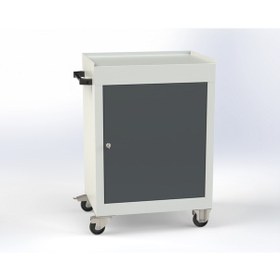 Resim Ost1003 Takım Arabası Tek Kapaklı Gri Antrasit 