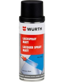 Resim Würth Mat Siyah Sprey Tampon Boyası Ral 9005 400 ML Germany 