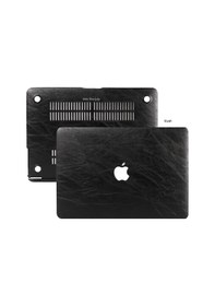 Resim Apple Uyumlu MacBook Air M1 Kılıf 13 İnç Deri Leat Touchıd'li M1 Air A2337 A2179 A1932 İle Siyah 