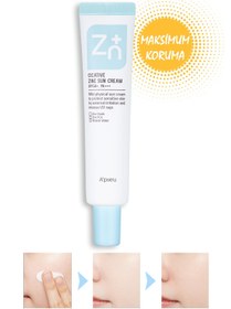 Resim Missha Zinc Sun Cream 50+ Faktör Tüm Cilt Tipleri İçin Renksiz Güneş Koruyucu Krem 40 ml 