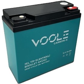 Resim Voole 12v 24 Ah Elektrikli Bisiklet Aküsü Deep Cycle Uzun Ömürlü 181 77 170 6.60 Kg Carbon 