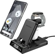 Resim SwanScout Google Cihazları için 3'ü 1 Arada Şarj İstasyonu, Google Pixel Watch, Google Pixel Fold/7A/7/7 Pro/6/6 Pro/5/4/3/XL, Pixel Buds Pro/Buds için 25W Katlanabilir Hızlı Şarj Stnad 