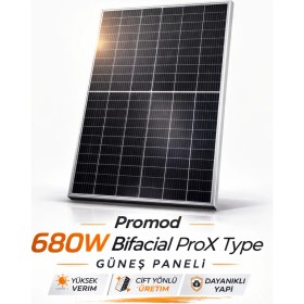 Resim Sed Promod 680W Bifacial Prox Type Güneş Paneli 