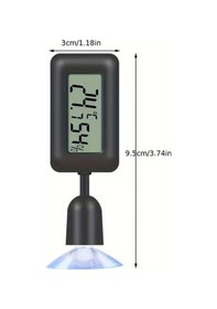 Resim Willowhaven Anjkflur Siyah Dijital Termometre Higrometre Terraryum Akvaryum 0 1 C 0 1 F Lcd Ekran 