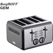 Resim BergHOFF GEM TITAN Parlak Gümüş Gri Dört Dilim Ekmek Kızartma Makinesi 