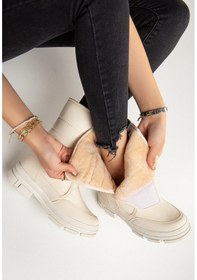 Resim Khayt Diva Termal Kürklü Bantlı Soğuk Dayanıklı Kadın Bot Bej 