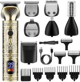 Resim Yifomall "profesyonel 7'si 1 Arada Metal Saç Kesme Makinesi - Usb Şarjlı, Led Ekranlı, Sessiz Motorlu Erkek Tıraş Seti" 8 Saat 
