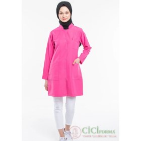 Resim Cici Forma Hakim Yaka Pembe Önlüğü 