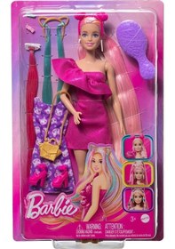 Resim Jdc85 Barbie Upuzun Muhteşem Saçlı Bebekler Pembe Saçlı Bebek 