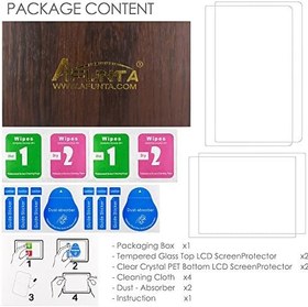 Resim AFUNTA Nintendo 3DS XL, için ekran koruması, 4 adet sertleştirilmiş cam, üst ekran için ve alt ekran için HD Clear Crystal PET film, 3DS XL film aksesuarı 