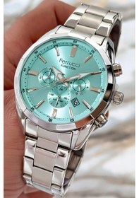 Resim Ferrucci Çelik Kordon Function Erkek Kol Saati Gümüş-mavi Yeni Sezon Sdfer083 Gümüş - Mavi 