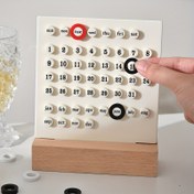 Resim Retro Ahşap Masa Sürekli Takvim - ABS Reçine Ay & Tarih Göstergeli Kırmızı İşaretleyici, Kompakt Ofis & Ev Dekoru, Profesyoneller İçin Benzersiz Hediye, Estetik Masa Aksesuarları 