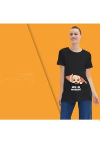 Resim Bk Gift Espri Tasarımlı Siyah Hamile Tişörtü, Hamileye Hediye, Yeni Anne Hediyesi, Arkadaşa Hediye-8 001 
