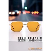 Resim Gece Sürüş Görüş Parlama Önleyici Gece Gözlüğü Sis Far Işık Önleyici Anti-Fog Gözlük 