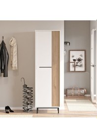 Resim Summy Ayakkabılık Metal Ayaklı 9 Raflı Sepet-beyaz Sum2-ws Kahverengi 