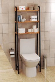Resim EGEMEV Wc Arkası Klozet Rafı Klozet Üstü Raf Ve Organizatör Havluluk Banyo Düzenliyici 