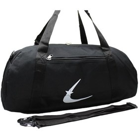 Resim Siyah Renk Suya Dayanıklı Kumaş Seyahat Spor Gym Ve Fitness Çantası Siyah 