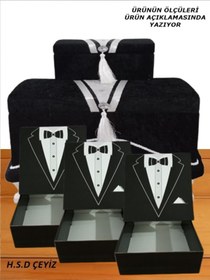 Resim Sonem Çeyiz Çeyiz Sandık Gelin Damat Çanta Kutu Sandığı 5li 0542 