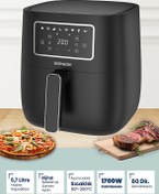 Resim LuxBlack 27 Parça Airfryer Sıcak Hava Fritöz Avantajlı Elektronik Evlilik Paketi Mutfak Çeyiz Seti Gold Master