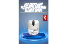 Resim Özbience Taşınabilir Mini El Rondosu, Şarjlı Doğrayıcı, 250 ml Rondo Blender 