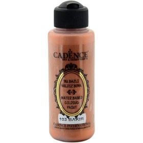 Resim Cadence Su Bazlı Yaldız Metalik Boya 120ml 103 Bakır 