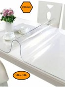 Resim MRT PLASTİK 2,0 mm PVC MASA ÖRTÜSÜ, ŞEFFAF MASA KAPLAMASI, 100x130 