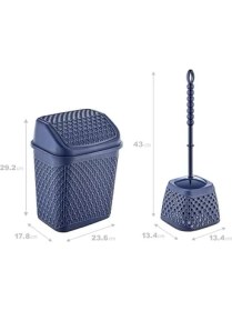 Resim Storemax Katre Çöp Kovası ve Klozet Fırçası Lacivert 