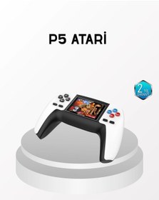 Resim 520 Klasik Oyunlu P5 Controllerview Retro Konsol - Şarjlı, Av Giriş Destekli, Ergonomik Tasarım 