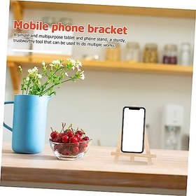 Resim jojofuny Mini Şövale Seti Telefon Tutucu Ahşap Fotoğraf Çerçevesi Standı Seyahat İçin Taşınabilir 