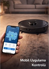 Resim Trident T23S Serisi Akıllı Lazer Navigasyonlu Robot Süpürge Siyah 