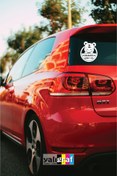 Resim Yalıgraf Reklam Tabela Arabada Bebek Var Sticker Arka Cam Yapıştırma 24x28 cm 