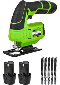 Resim DynamicTech 12 V 2 Ah Çift Akülü Şarjlı Dekupaj Testere Makinesi 