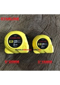 Resim Starline Çelik Şerit Metre 5 Metre 25 MM 3 Metre Ölçüm Metresi 