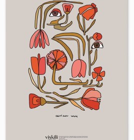 Resim Anason İşleri Güller Ve Gözler Viskili Poster 50x70cm 