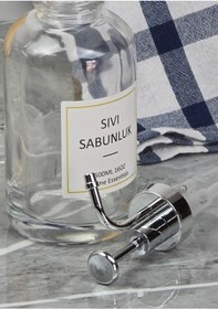 Resim Cam Sıvı Sabunluk Seti - 2li Spreyli Losyon Ve Sabun Dispenseri - 2x500 Ml Şeffaf 