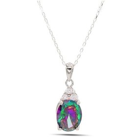 Resim Midyat Nurtaş Gümüş 201021907 Mistik Topaz Taşlı 925 Ayar Gümüş Üçlü Set 