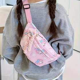 Resim Sevimli Kedi Büyük Kapasiteli Naylon Crossbody Çantası İçin - Dayanıklı, Hafif, Mavi ve Beyaz Karikatür Tasarımı ile Günlük Seyahat ve Seyahat İçin Mükemmel, Fermuar Kapanışı, Polyester Astarlı, Elde Yıkanabilir 