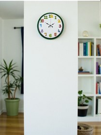 Resim Büro Ev Ofis Çocuk Odası Duvar Saati İçin 36cm Yeşil Mekanizma Diğer 