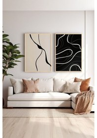 Resim 2 Parça Gerçek Ahşap Renkli Çerçeveli Tablo Seti - Model 10 - Ersy2lımodel10 