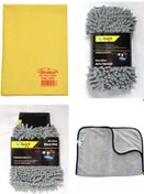 Resim Polikur 3224 Güderi Bez & Spark 7040 Sünger & Spark 7050 Eldiven & Spark 2315 Havlu Bez 4'lü Set 