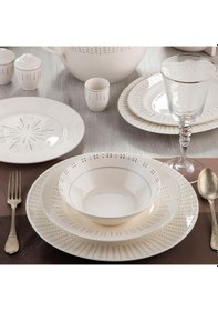 Resim Kütahya Porselen Bone Kalıpso 62 Parça Yemek Takımı 12582 