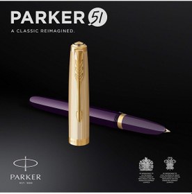Resim Parker 51 Deluxe Mürdüm Gt, Dolma Kalem, 18k F Uç Diğer 