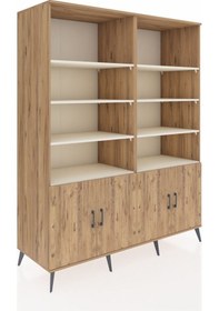 Resim Kronos Gardrop 10 Raflı 4 Kapaklı 176x59x221 Çam-çam/aytaşı Beyaz 