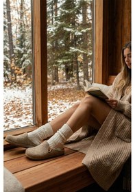 Resim Lela Keçe Kışlık Ev Bayan Terlik 6711002 Vizon 