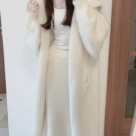 Resim Kadınlar İçin Şık ve Zarif Kaban - Uzun Dış Giyim Ceketi, Makinede Yıkanabilir Günlük & Resmi Kıyafetler için Kışlık Kazak, Soğuk Hava Dış Giysisi, Mevsimsel Moda, Kaliteli Dikişli Örgü, Dayanıklı Malzeme, Rahat Hırka, Ofis Kıyafeti 